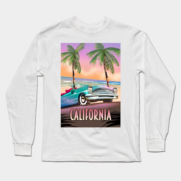 California Golden Sunset Long Sleeve T-Shirt by nickemporium1